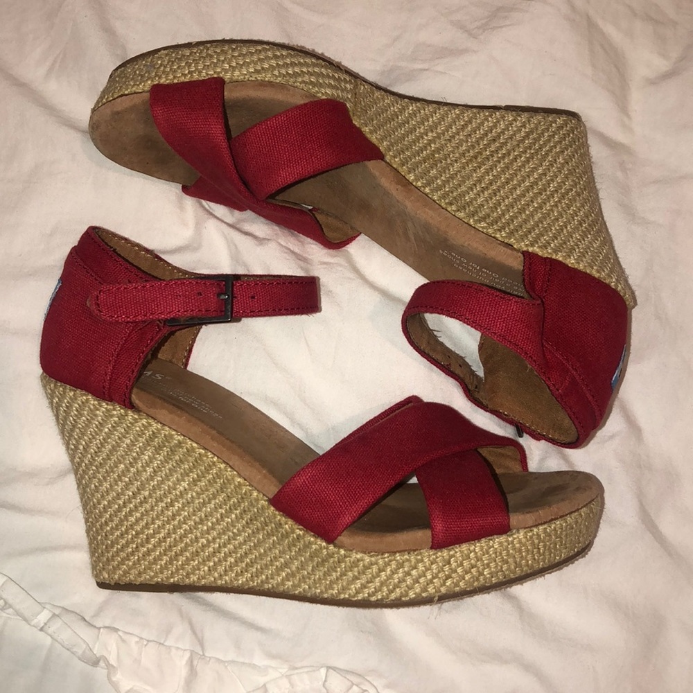 Womens Toms Wedges, Size 8